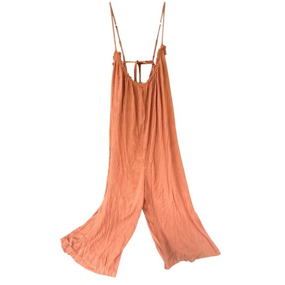 Veveret Womens M Boho Wide-Leg Jumpsuit Romper With Adjustable Straps 100% rayon - Picture 11 of 14